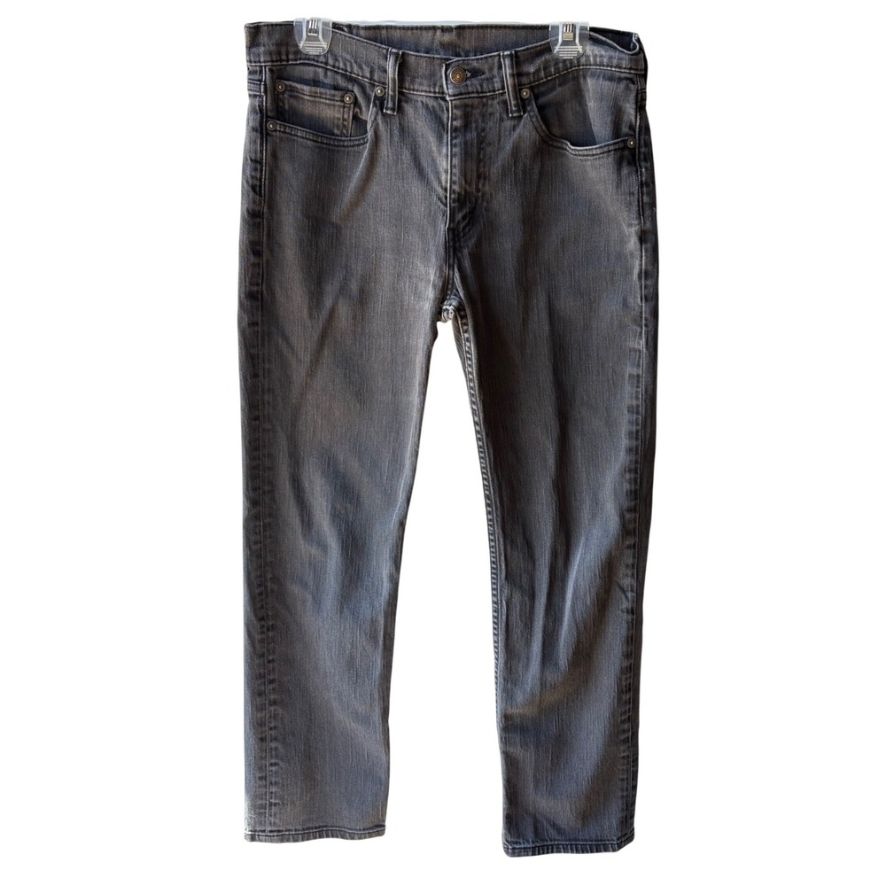 Levis 514 Slim Straight Jeans Mens‎ 33x30 Grey Faded Denim Skater Classic